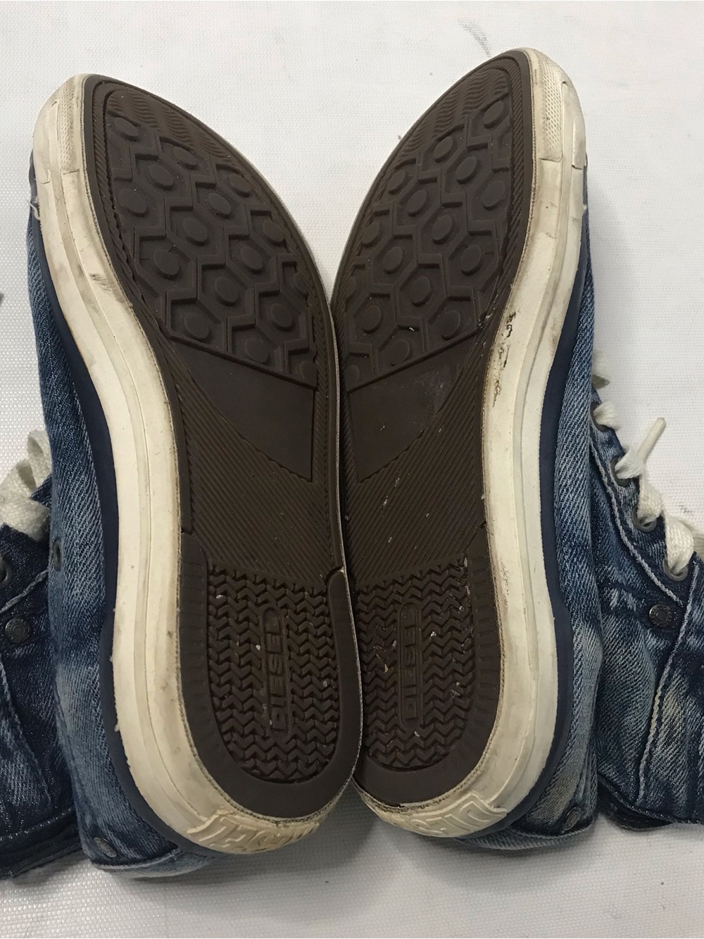 Diesel Exposure IV Women’s Size 8.5 Blue Denim Trainers High Tops Sneaker Shoe - Picture 5 of 6